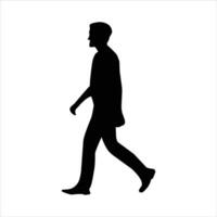 a silhouette of a man walking vector