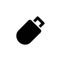 a silhouette of USB device vector
