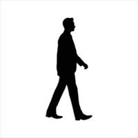 a silhouette of a man walking vector