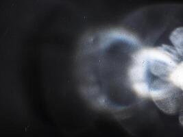Reflection on metal in the dark for abstract background. photo