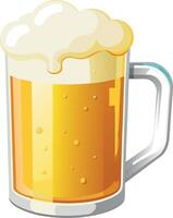 glass of beer with sciume vector