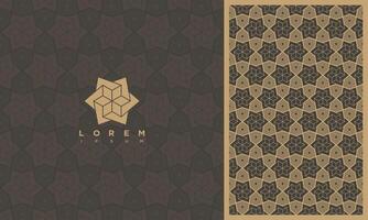 Abstract geometric pattern background with logo vector