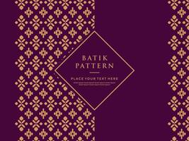 luxury Batik pattern frame border background vector