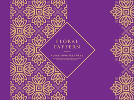 Batik floral pattern frame border background vector