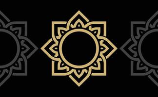 Decorative islamic frame. Elegant ornament element. EPS 10 vector