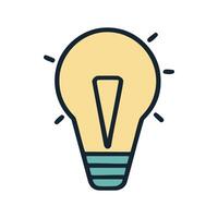 bulb light idea isolated icon illustration design, designed for web and app vector