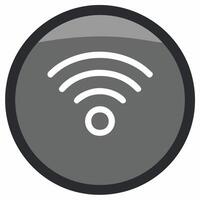 Wifi flat icon. Pictogram of internet wireless fidelity network logo symbol for web and mobile app. vector