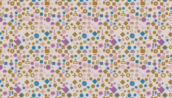 Geometric pattern with colored elements vector
