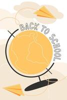 Back to School Globe Poster vector