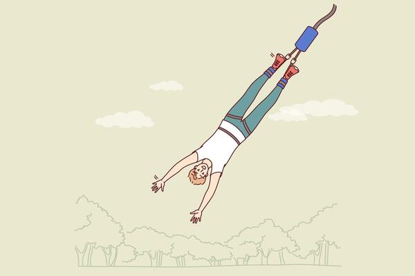 Man gets addicted to bungee jumping, enjoying extreme sport that releases adrenaline into blood