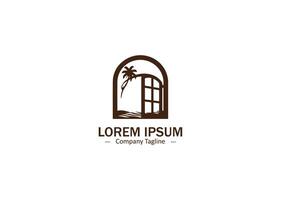 Abstract and Simple Isolated Door Icon for Modern Logo Vectors