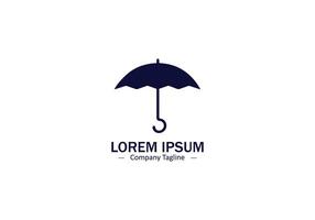 Isolated Umbrella Logo Design with Abstract and Modern Icon Elements vector