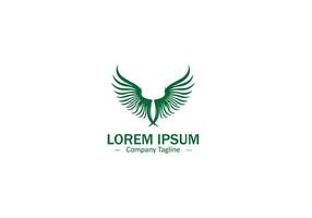 Abstract Wing Feather Silhouette Icon for Modern Logo Design vector