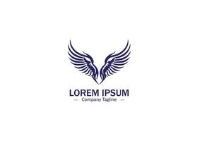 Isolated Wing Feather Logo Design with Abstract and Modern Icon Elements vector