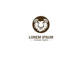 Isolated Sheep Logo Design with Abstract and Modern Pet Icon Elements vector