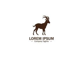Isolated Goat Logo Design with Abstract and Modern Pet Icon Elements vector