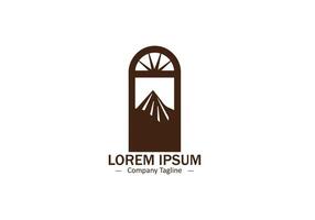 Abstract and Simple Isolated Door Icon for Modern Logo Vectors
