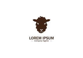 Abstract Sheep Silhouette Icon for Modern Pet Logo Design vector