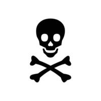 a skull and crossbones symbol on a white background vector
