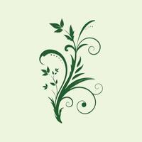Calligraphic decorative elements with line vector
