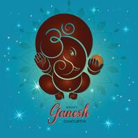 illustration of Lord Ganpati background for Ganesh Chaturthi vector