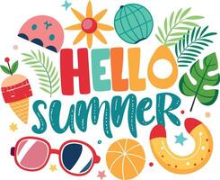 Hello Summer Background vector