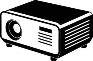 Projector. Simple flat black symbol on white background vector