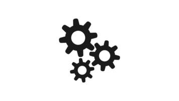 Setting, workflow, process icon. Motion graphic design. 4k. video