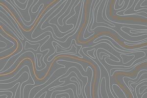 The stylized height of the topographic map contour in lines and contours. The concept of a conditional geography scheme and the terrain path. vector