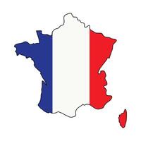 France flag map isolated on white background vector