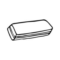 whole eraser - hand drawn doodle vector