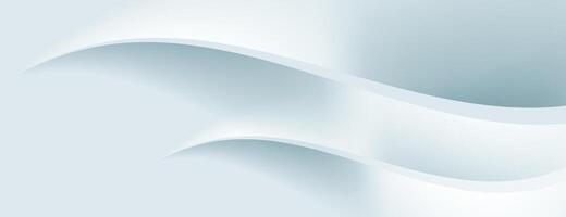 white gray background with 3d wavy lines vector