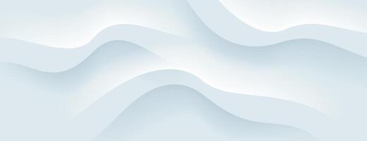 abstract white background with 3d wavy texture composition vector