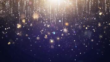 Abstract motion background shining colorful particles. Shimmering Glittering Particles With Bokeh. video