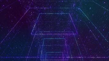 Digital matrix. Big data information technology futuristic concept. Animated graphics for abstract data center, blockchain, server, internet, high speed. video