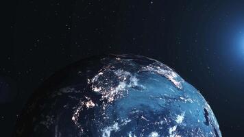 3d animation of rotating planet Earth video