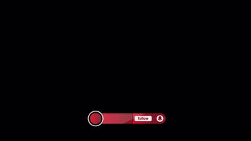 red animated lower third template video