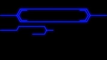 Quiz Neon Line Animation with option selection on black background video