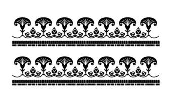Seamless illustration based on the Egyptian national ornament with lotus flower in a linear style. vector