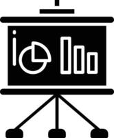 Presentation solid glyph illustration vector