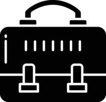 Suitcase solid glyph illustration vector