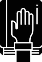 Grandfather, Old man solid glyph illustration vector