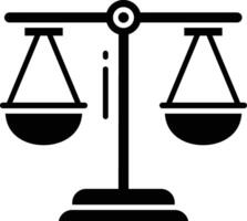 Balance solid glyph illustration vector