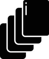 Layer solid glyph illustration vector