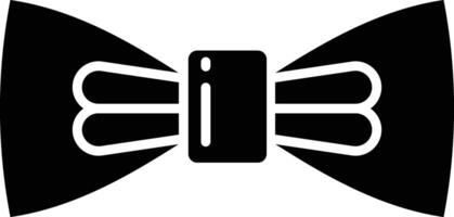 Bow Tie solid glyph illustration vector