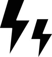 Thunder solid glyph illustration vector