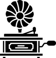 gramophone solid glyph illustration vector
