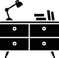 cupboard table solid glyph illustration vector