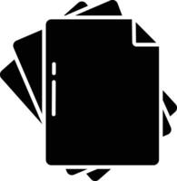 Paper size solid glyph illustration vector