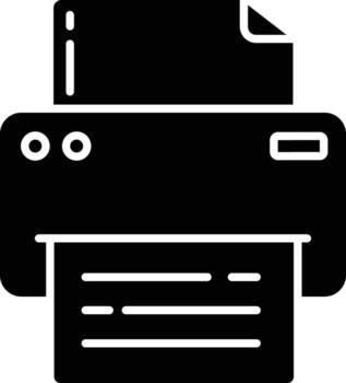 Printer solid glyph illustration vector